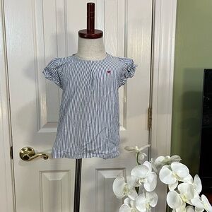Precious casual or dressy blue and white striped Carter’s blouse